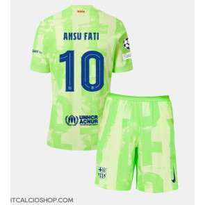 Barcelona Ansu Fati #10 Terza Maglia Bambino 2024-25 Manica Corta (+ Pantaloni corti)